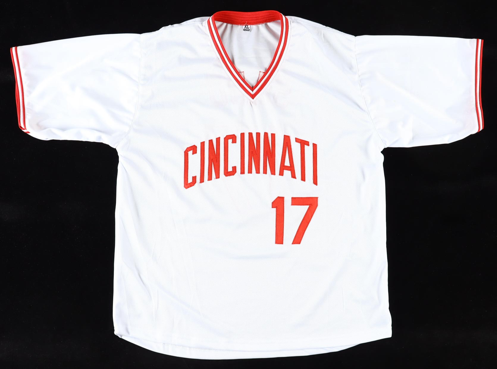 Chris Sabo Signed Jersey Inscribed "90 WS Champs" & "88 NL ROY" (Beckett) at PristineAuction.com Chris Sabo Signed Jersey Inscribed "90 WS Champs" & "88 NL ROY" (Beckett) at PristineAuction.com