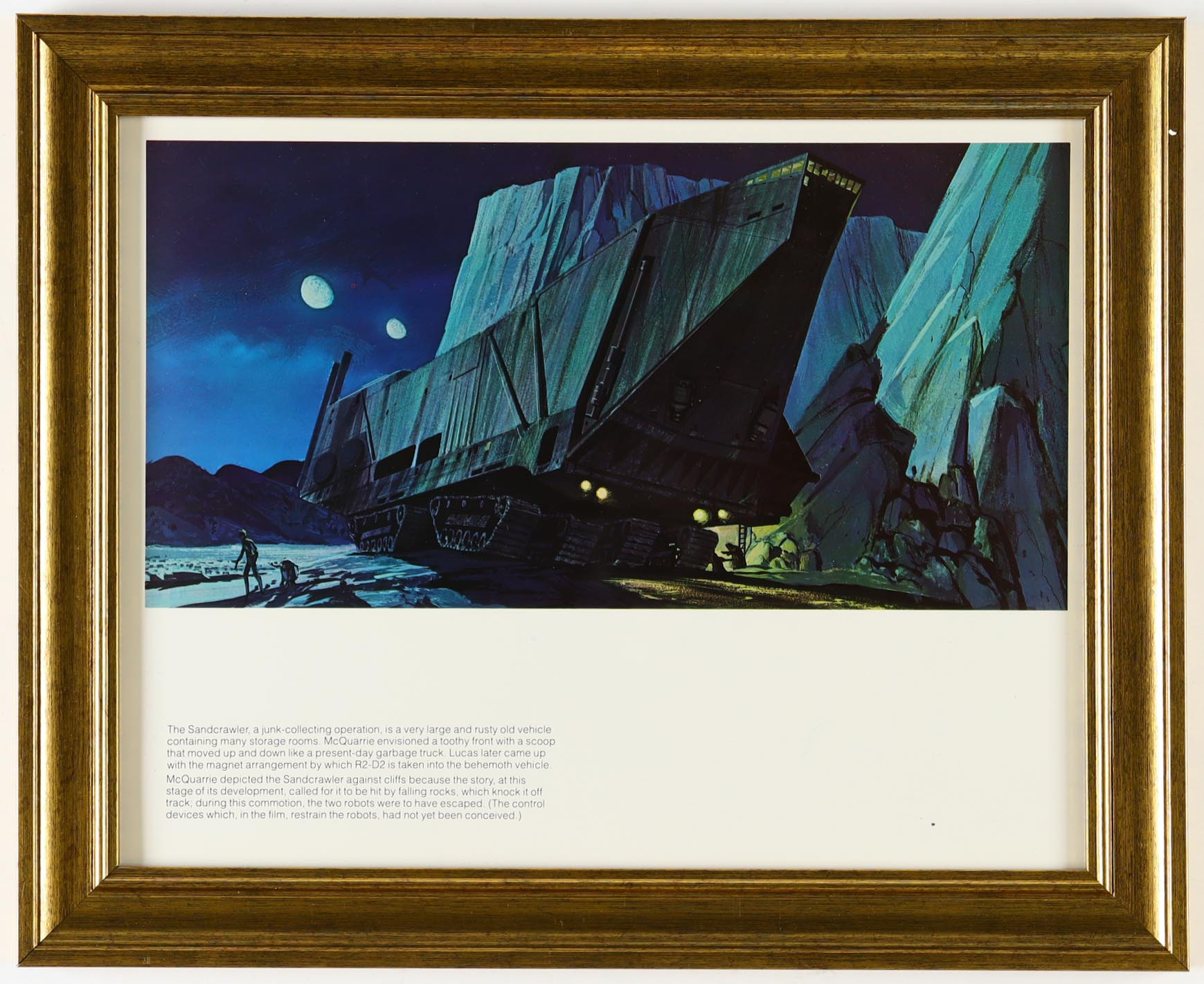 "Star Wars" Custom Framed Ralph McQuarrie Movie Production Concept Art Display at PristineAuction.com "Star Wars" Custom Framed Ralph McQuarrie Movie Production Concept Art Display at PristineAuction.com
