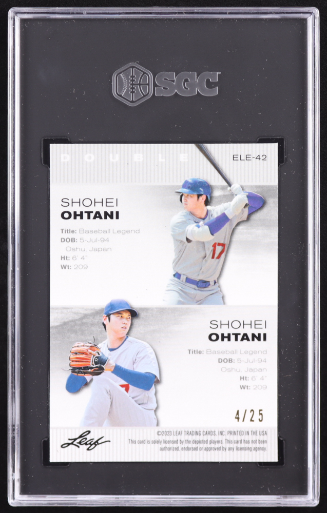 2023 Shohei Ohtani Leaf Pro Set Gold SP #PSG-81 Pitching - Limited To 199