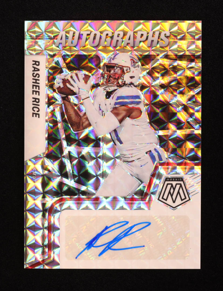 Rashee Rice 2023 Panini Mosaic Draft Picks Autographs 24 RC Pristine