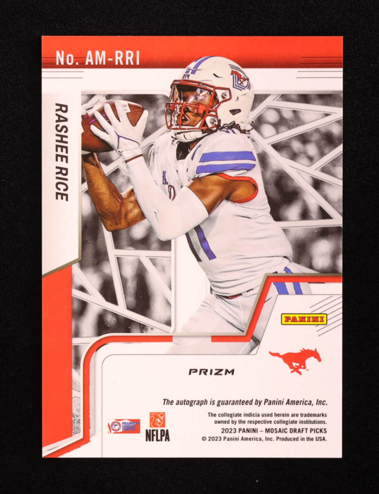 Rashee Rice 2023 Panini Mosaic Draft Picks Autographs 24 RC Pristine