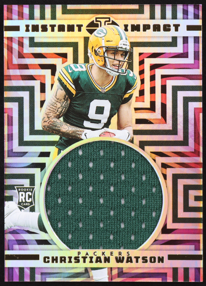 Christian Watson 2022 Panini Illusions Instant Impact Jerseys #15 RC at PristineAuction.com Christian Watson 2022 Panini Illusions Instant Impact Jerseys #15 RC at PristineAuction.com