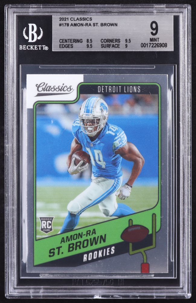Amon-Ra St. Brown 2021 Classics #178 RC (BGS 9) at PristineAuction.com Amon-Ra St. Brown 2021 Classics #178 RC (BGS 9) at PristineAuction.com