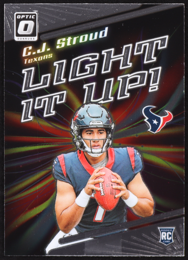 CJ Stroud 2023 Donruss Optic Light It Up #13 RC at PristineAuction.com CJ Stroud 2023 Donruss Optic Light It Up #13 RC at PristineAuction.com