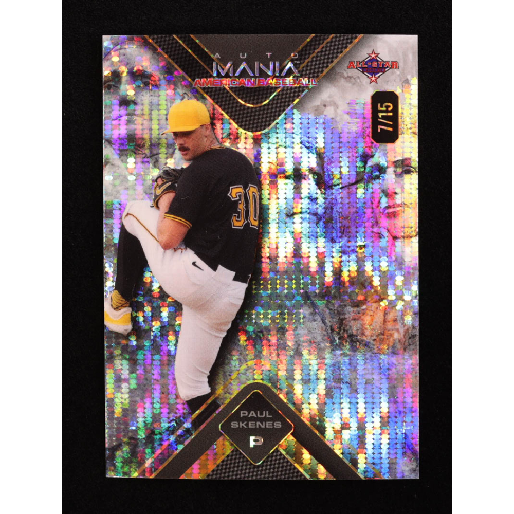 Paul Skenes 2024 Wild Card Auto Mania Mount Rushmore Pulsar #AMATPS RC #7/15 at PristineAuction.com