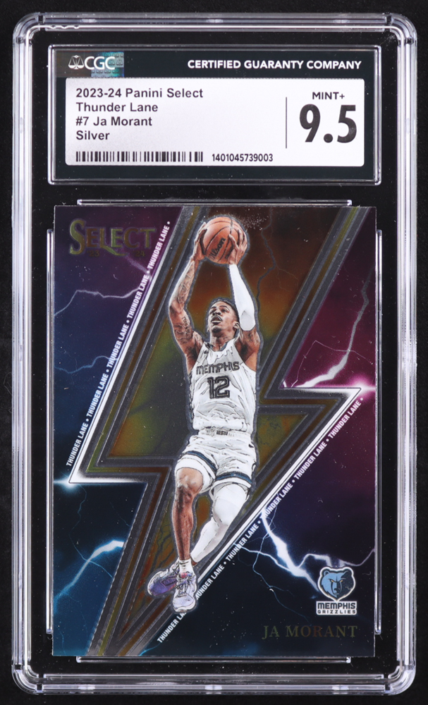 Ja Morant 2023-24 Select Thunder Lane Silver #7 (CGC 9.5) at PristineAuction.com Ja Morant 2023-24 Select Thunder Lane Silver #7 (CGC 9.5) at PristineAuction.com