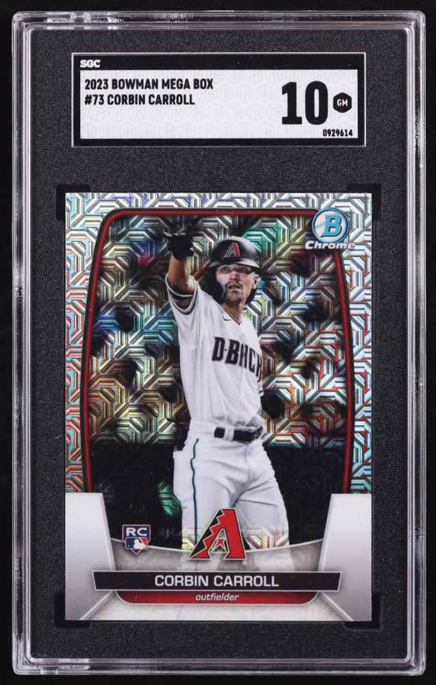 Corbin Carroll 2023 Bowman Chrome Mega Box #73 RC (SGC 10) at PristineAuction.com Corbin Carroll 2023 Bowman Chrome Mega Box #73 RC (SGC 10) at PristineAuction.com