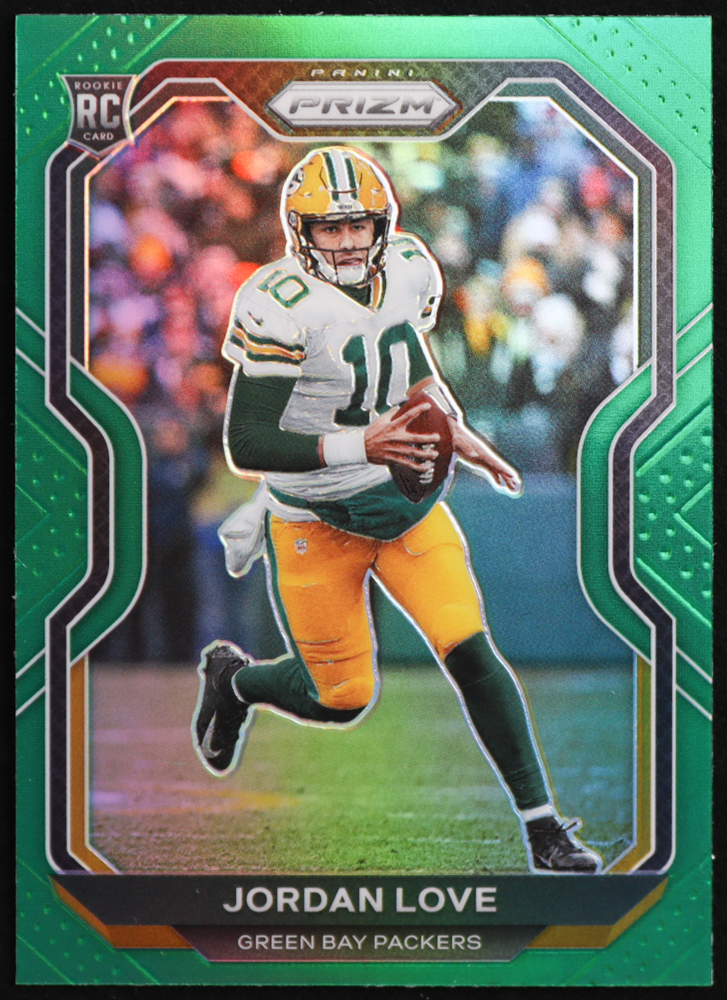 Jordan Love 2020 Panini Prizm Green #363 RC at PristineAuction.com Jordan Love 2020 Panini Prizm Green #363 RC at PristineAuction.com
