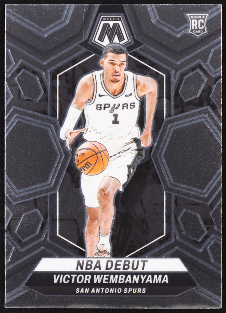 Victor Wembanyama 2023-24 Panini Mosaic #257 DEB RC at PristineAuction.com Victor Wembanyama 2023-24 Panini Mosaic #257 DEB RC at PristineAuction.com