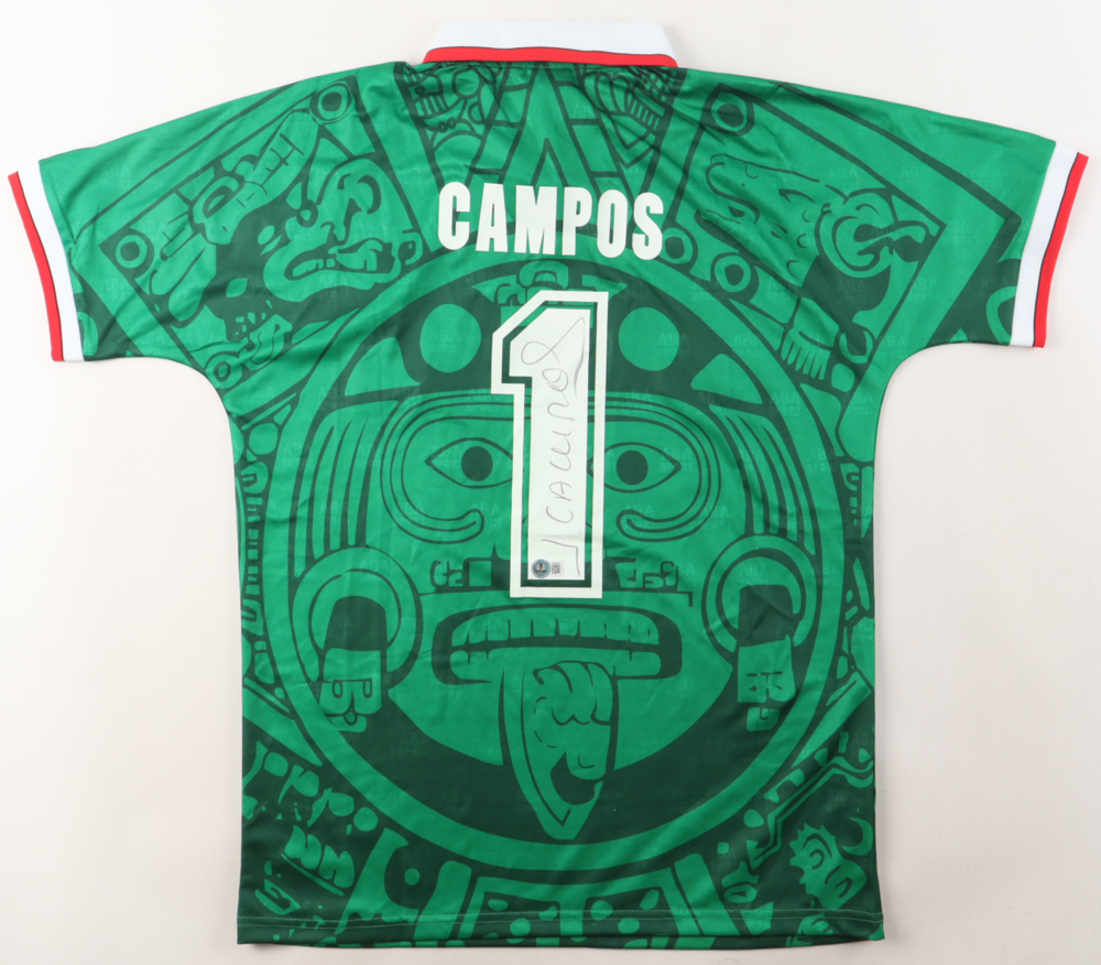 Jorge Campos Signed Jersey (Beckett) at PristineAuction.com Jorge Campos Signed Jersey (Beckett) at PristineAuction.com