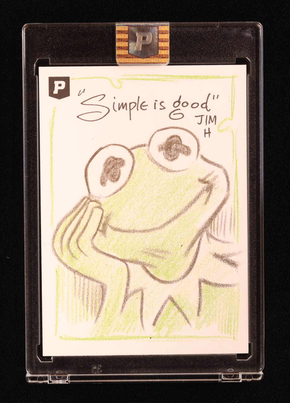 Kermit the Frog | The Muppets | Original Art Sketch Card by Guy Gilchrist (1/1 Original Art) at PristineAuction.com Kermit the Frog | The Muppets | Original Art Sketch Card by Guy Gilchrist (1/1 Original Art) at PristineAuction.com