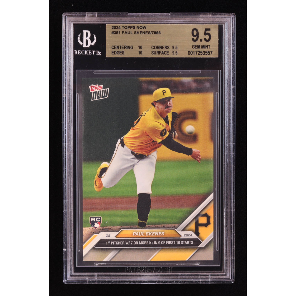 Paul Skenes 2024 Topps Now #381 RC (BGS 9.5) at PristineAuction.com