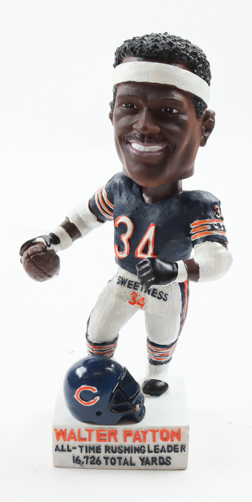 Walter Payton All-Time Leading Rusher Painted Ceramic Bobble Head With Original Packaging at PristineAuction.com Walter Payton All-Time Leading Rusher Painted Ceramic Bobble Head With Original Packaging at PristineAuction.com