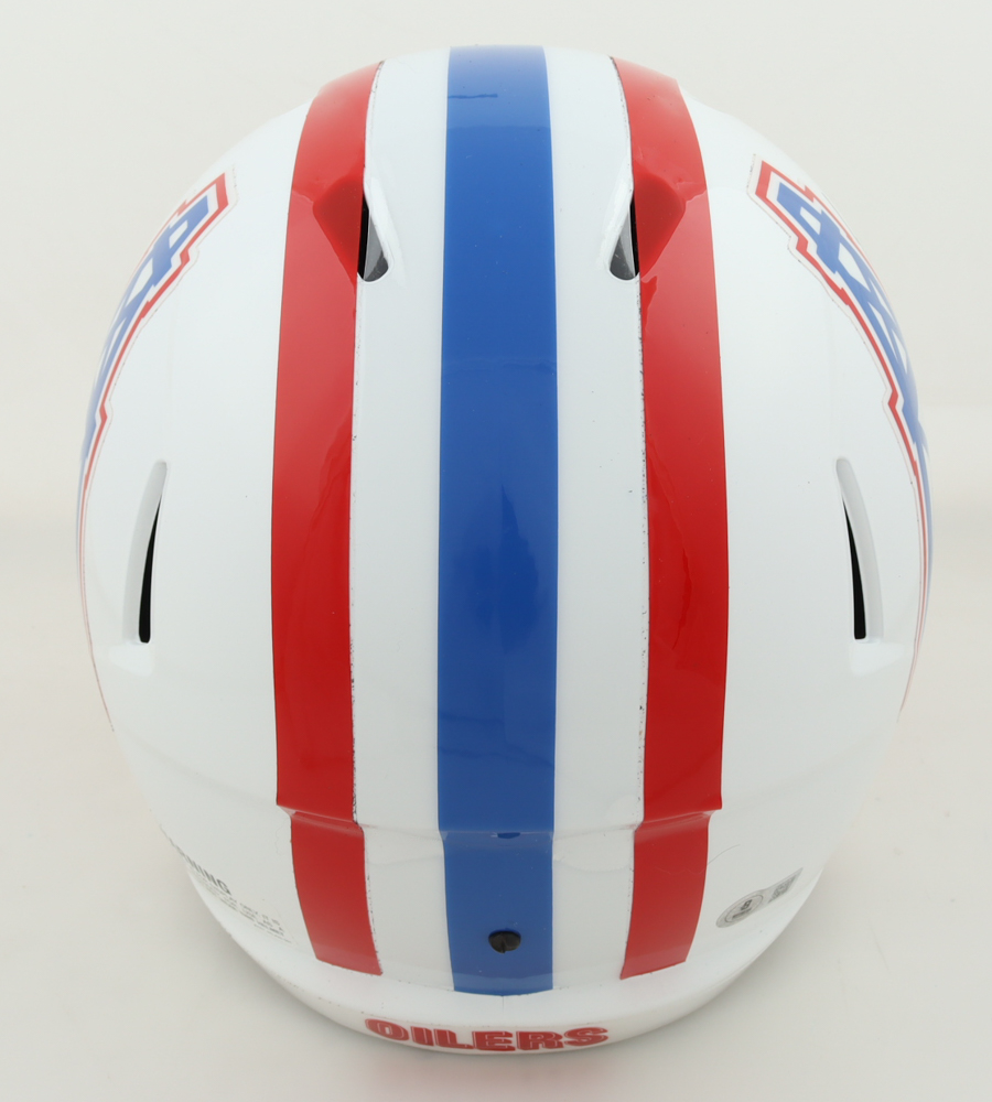 Earl Campbell Signed Oilers Full-Size Speed Helmet Inscribed "HOF 91" (Beckett) at PristineAuction.com Earl Campbell Signed Oilers Full-Size Speed Helmet Inscribed "HOF 91" (Beckett) at PristineAuction.com