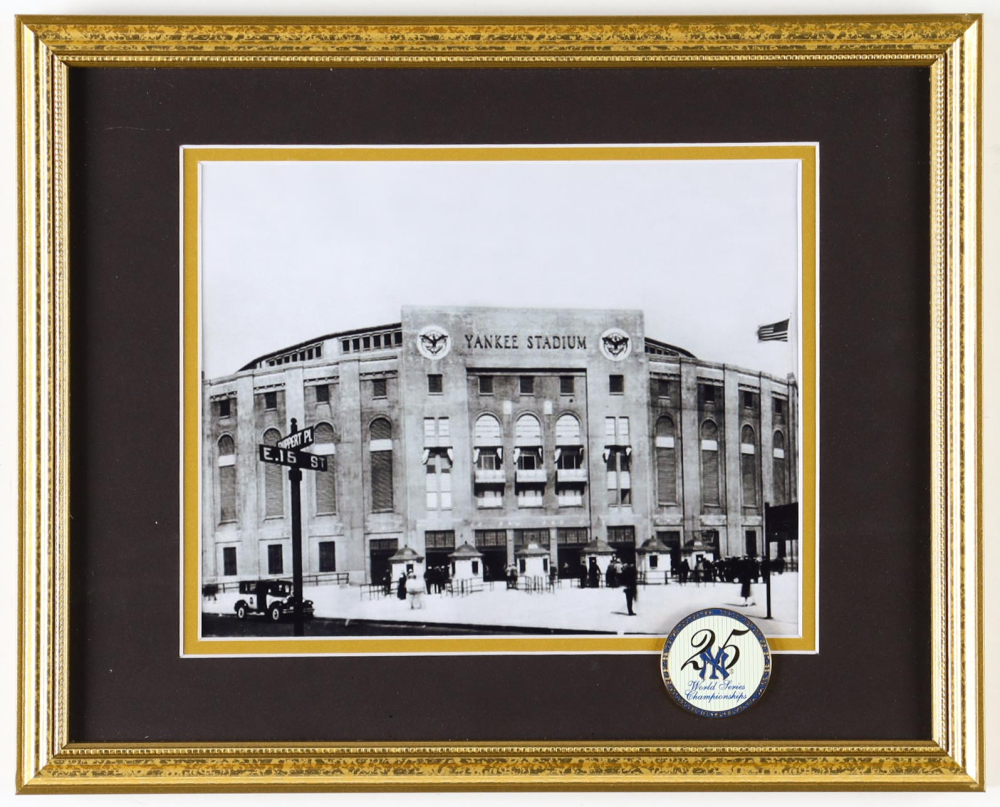 Yankee Stadium Custom Framed Photo Display With New York Yankees 25