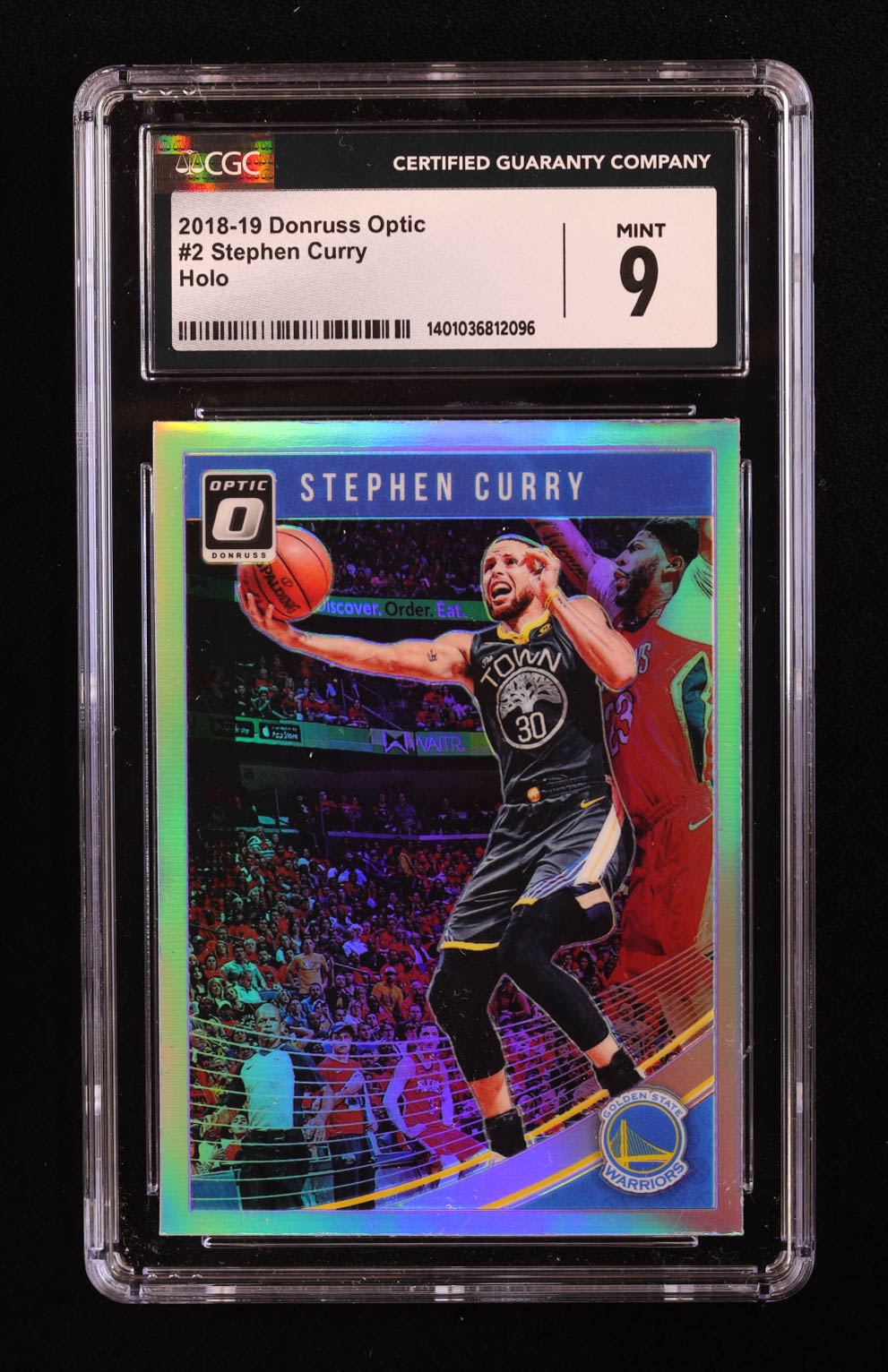 Stephen Curry 2018-19 Donruss Optic #2 Holo (CGC 9) at PristineAuction.com Stephen Curry 2018-19 Donruss Optic #2 Holo (CGC 9) at PristineAuction.com