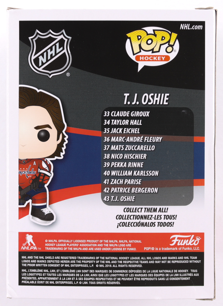 T.J. Oshie Signed "Washington Capitals" #43 Hockey Funko Pop! Vinyl Figure (Beckett) at PristineAuction.com T.J. Oshie Signed "Washington Capitals" #43 Hockey Funko Pop! Vinyl Figure (Beckett) at PristineAuction.com