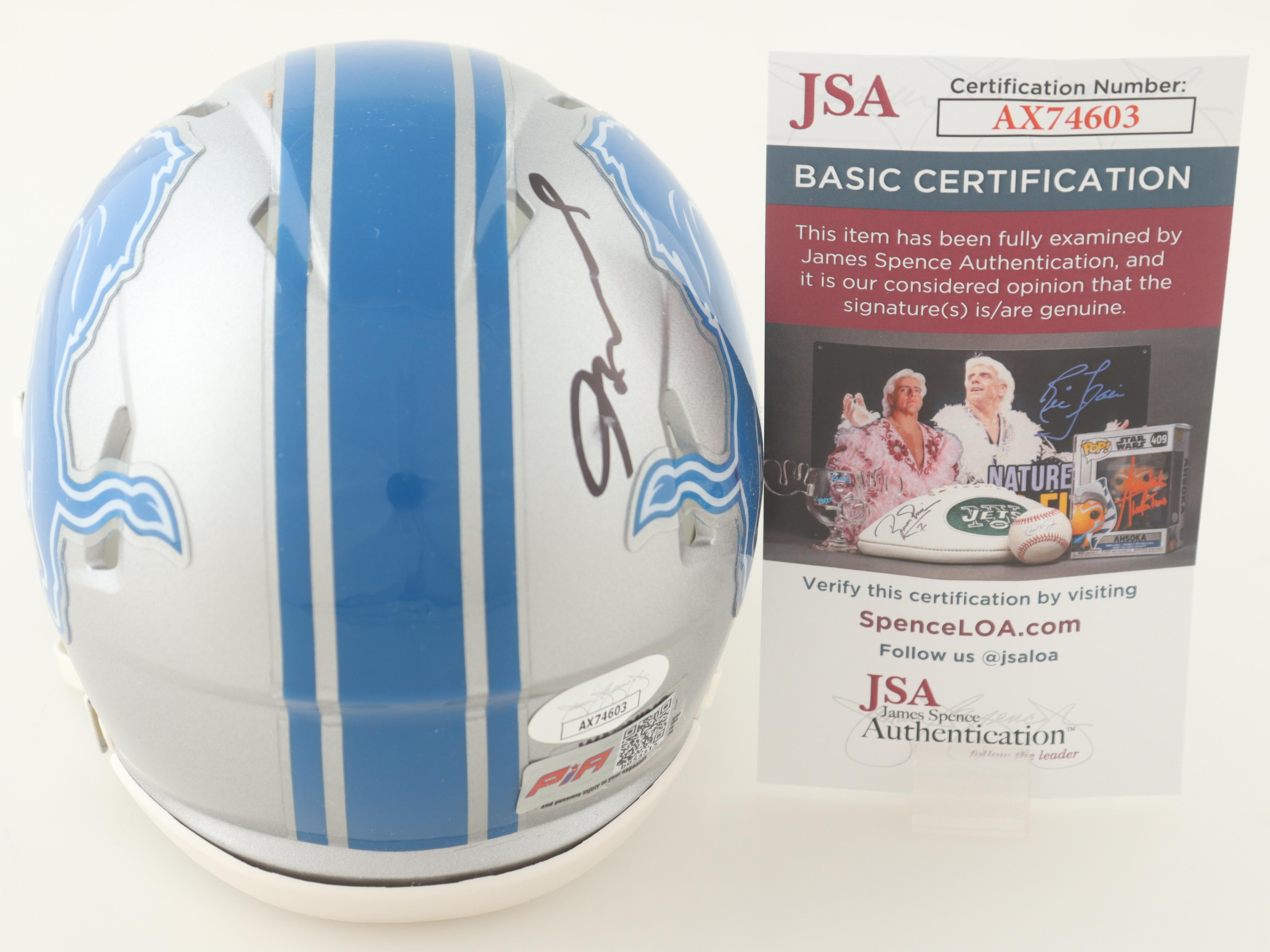 Jameson Williams Signed Lions Speed Mini Helmet (JSA & PIA) at PristineAuction.com Jameson Williams Signed Lions Speed Mini Helmet (JSA & PIA) at PristineAuction.com