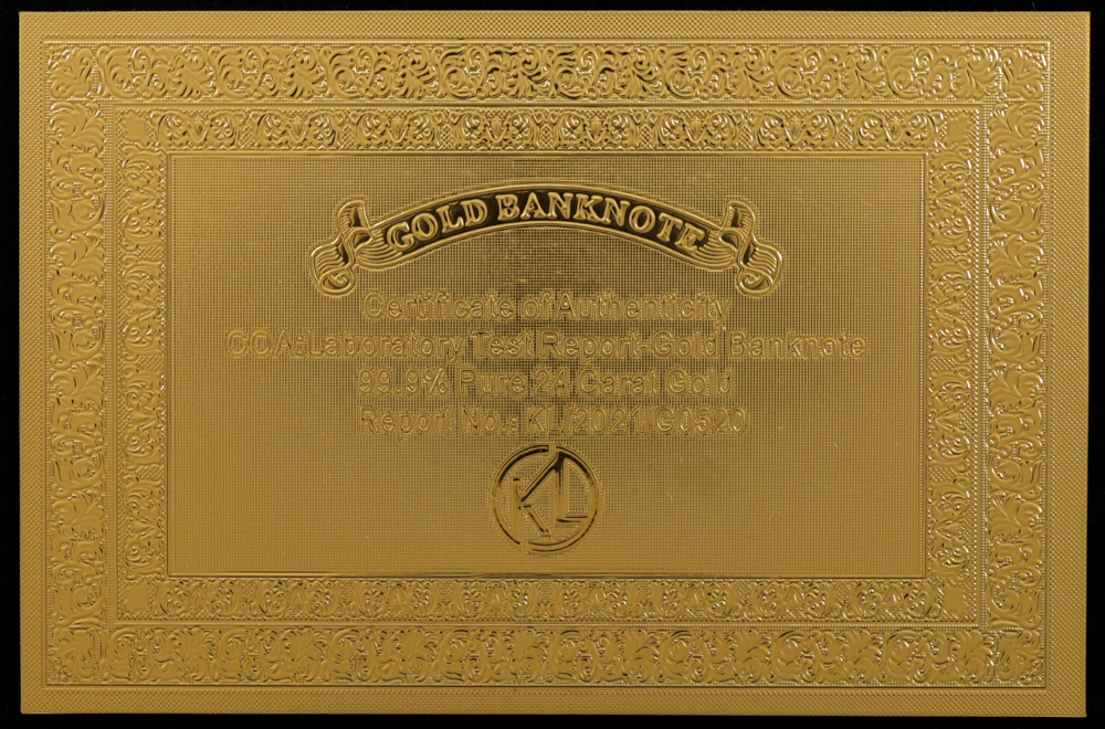 Darth Vader Star Wars 24K Gold Foil Plated Dark Side USA $100 Bill at PristineAuction.com Darth Vader Star Wars 24K Gold Foil Plated Dark Side USA $100 Bill at PristineAuction.com