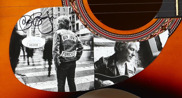 Jon Bon Jovi Signed 38" Acoustic Guitar (JSA) at PristineAuction.com Jon Bon Jovi Signed 38" Acoustic Guitar (JSA) at PristineAuction.com