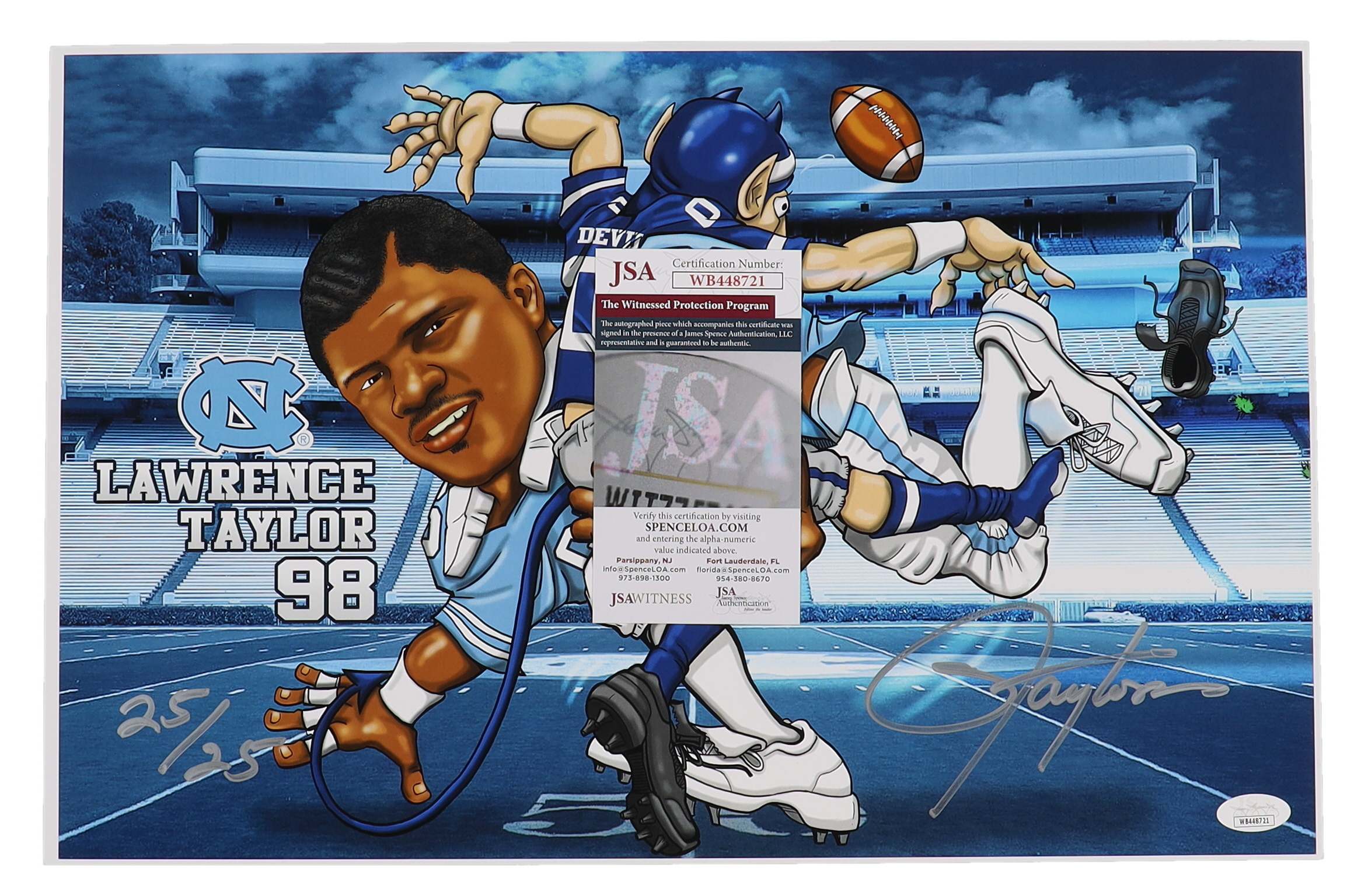 Lawrence Taylor Signed LE North Carolina Tar Heels 11x17 Photo (JSA) at PristineAuction.com Lawrence Taylor Signed LE North Carolina Tar Heels 11x17 Photo (JSA) at PristineAuction.com