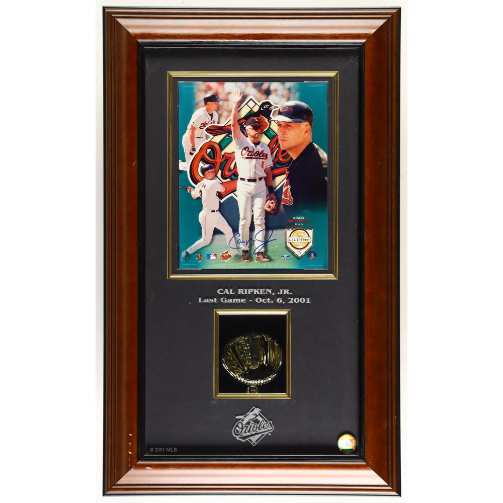 Cal Ripken Signed LE Orioles Last Game Commemorative Custom Shadowboxed ...
