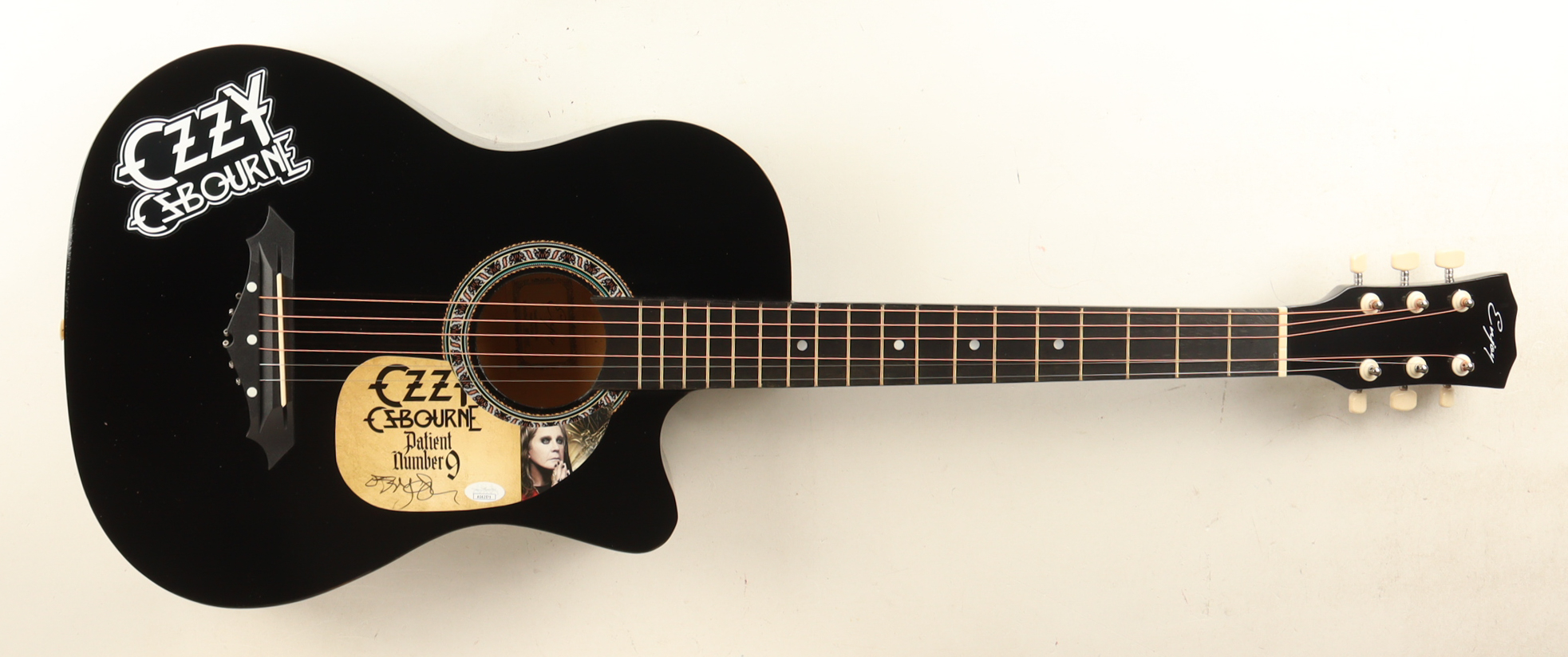 Ozzy Osbourne Guitar with Signed Custom Insert Pickguard (JSA) at PristineAuction.com Ozzy Osbourne Guitar with Signed Custom Insert Pickguard (JSA) at PristineAuction.com