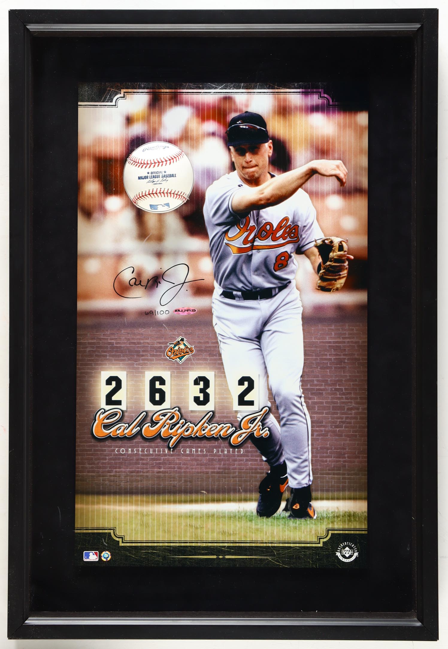Cal Ripken Jr. Signed Orioles LE Custom Framed Photo Display with OML ...