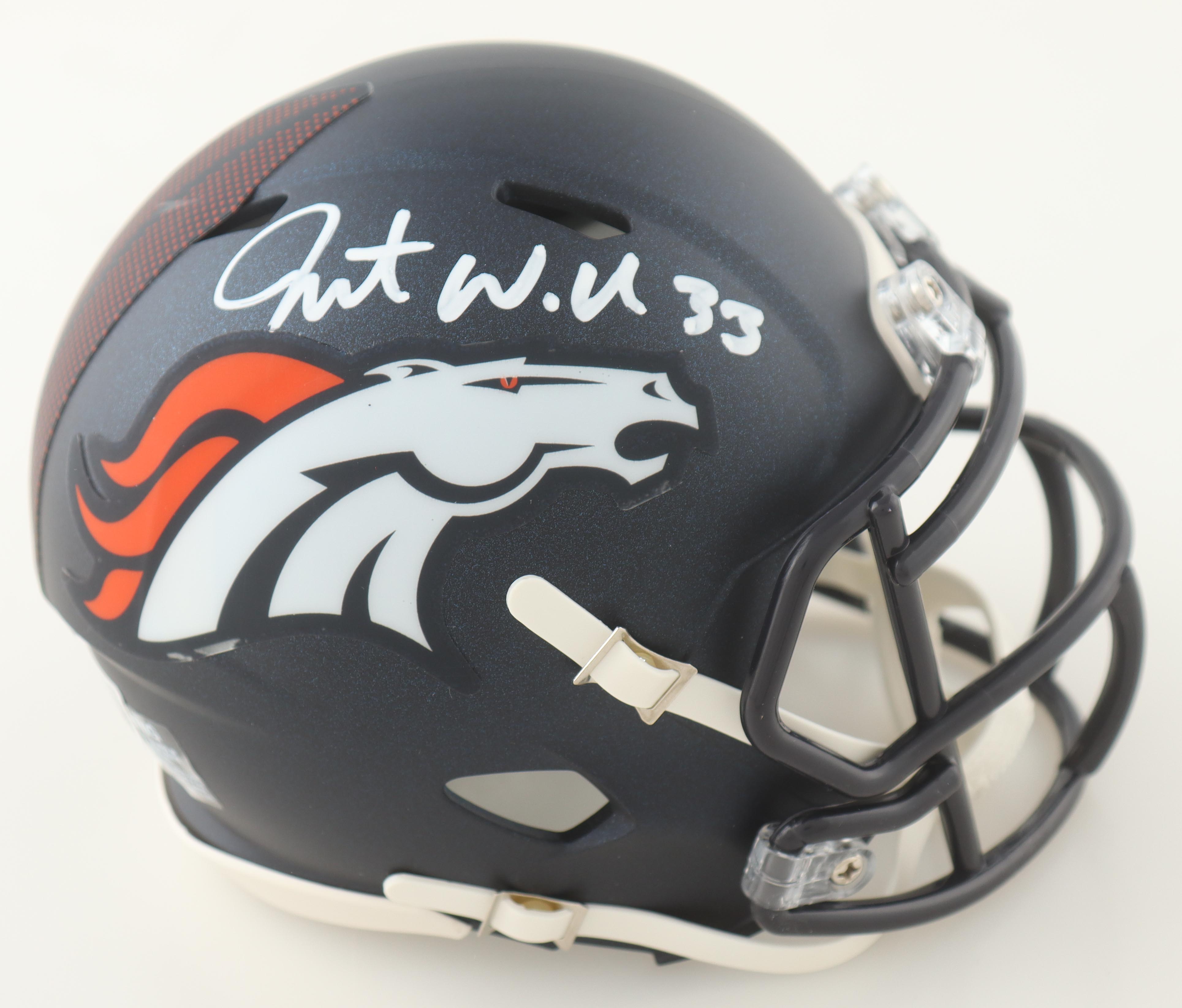 Javonte Williams Signed Broncos Speed Mini Helmet (Beckett) at PristineAuction.com Javonte Williams Signed Broncos Speed Mini Helmet (Beckett) at PristineAuction.com