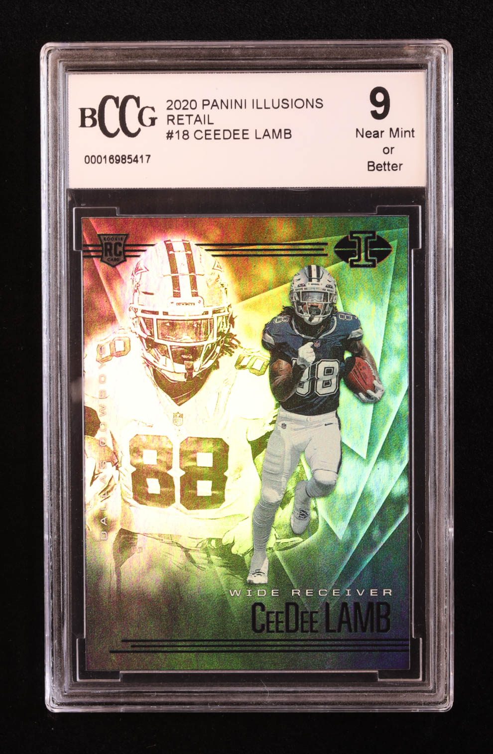 CeeDee Lamb 2020 Panini Illusions Retail #18 RC (BCCG 9) at PristineAuction.com CeeDee Lamb 2020 Panini Illusions Retail #18 RC (BCCG 9) at PristineAuction.com