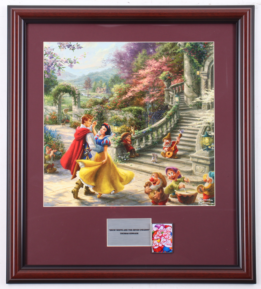Thomas Kinkade "Snow White and the Seven Dwarfs" Custom Framed Print
