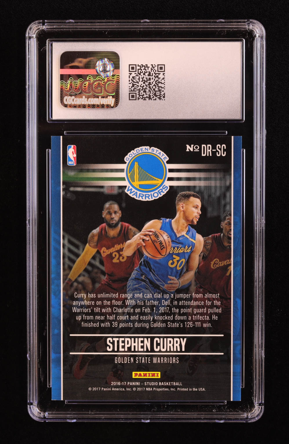 2016-17 Studio NBA Stephen Curry Warriors 23/30枚限定 Auto