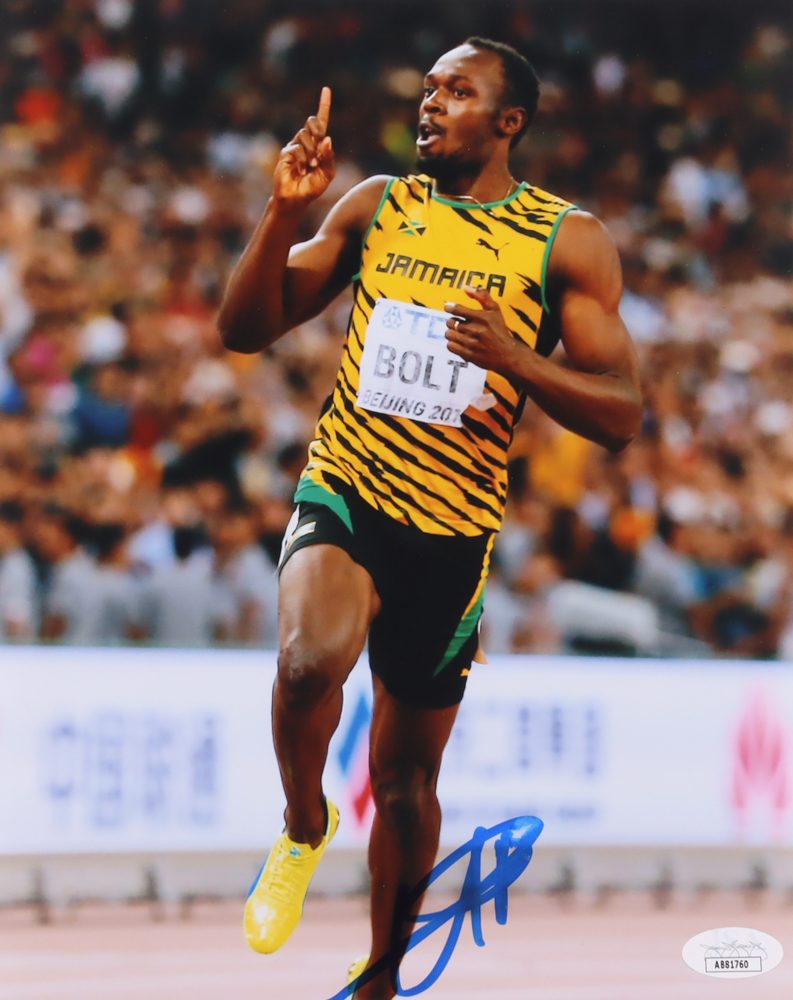 Usain Bolt Signed Team Jamaica 8x10 Photo (JSA) at PristineAuction.com Usain Bolt Signed Team Jamaica 8x10 Photo (JSA) at PristineAuction.com