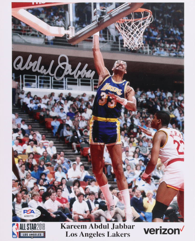 Kareem Abdul-Jabbar Signed Lakers 8x10 Photo (PSA) at PristineAuction.com Kareem Abdul-Jabbar Signed Lakers 8x10 Photo (PSA) at PristineAuction.com