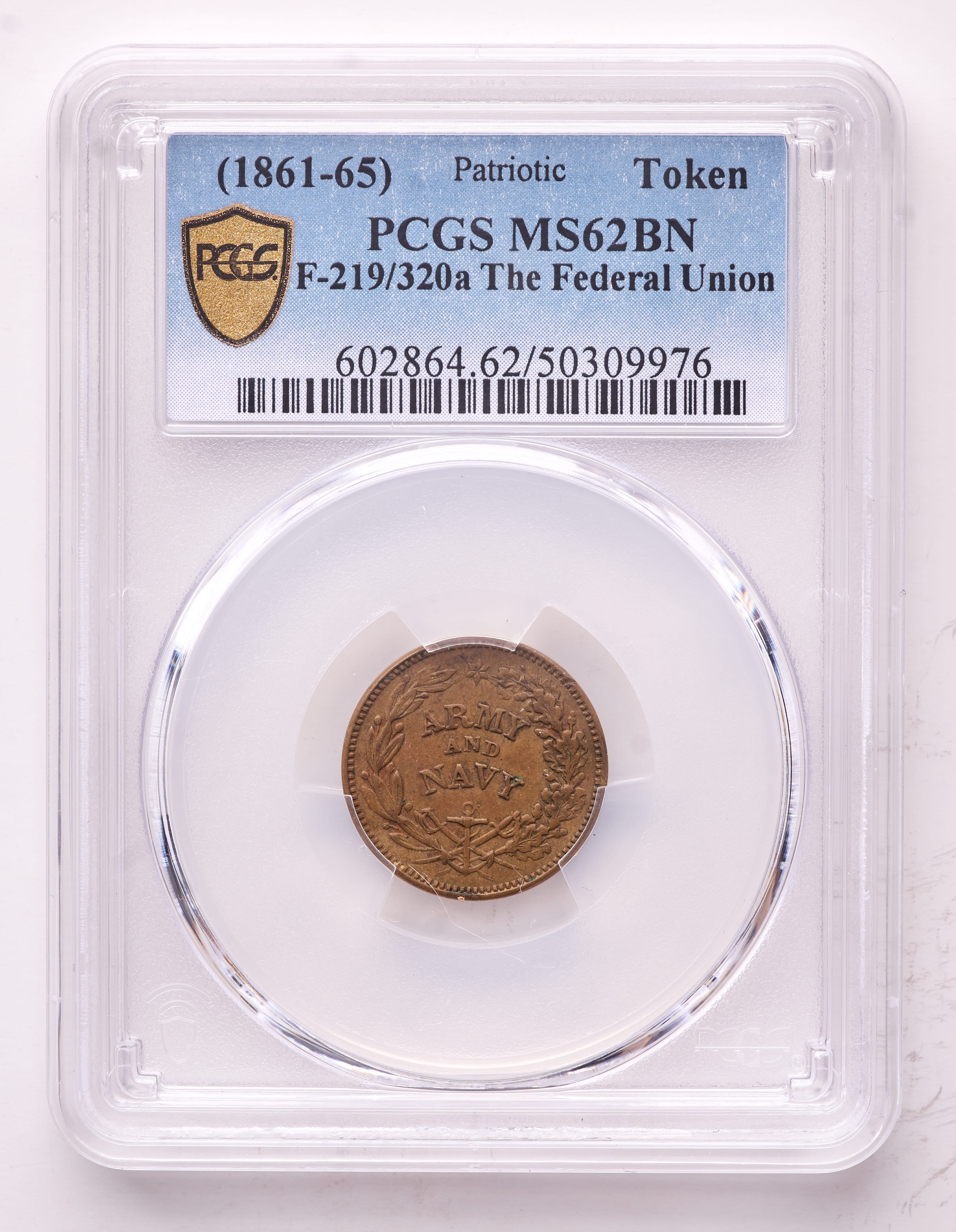 ND (1861-65) The Federal Union Civil War Token (PCGS MS62 BN) at PristineAuction.com ND (1861-65) The Federal Union Civil War Token (PCGS MS62 BN) at PristineAuction.com