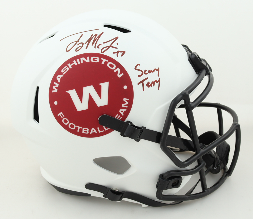 Terry McLaurin Signed Washington Full-Size Lunar Eclipse Alternate Speed Helmet Inscribed "Scary Terry" (Beckett) at PristineAuction.com Terry McLaurin Signed Washington Full-Size Lunar Eclipse Alternate Speed Helmet Inscribed "Scary Terry" (Beckett) at PristineAuction.com