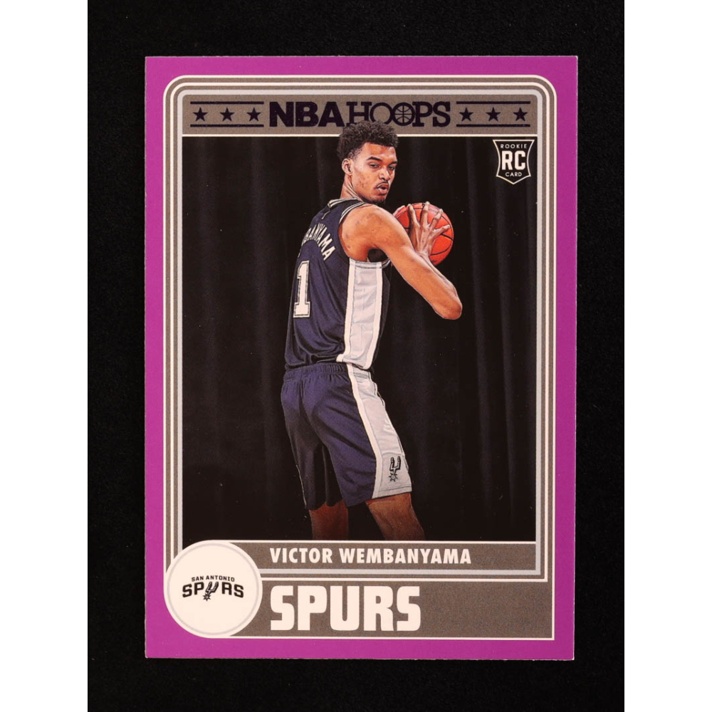 Victor Wembanyama 2023-24 Hoops Purple #298 RC at PristineAuction.com