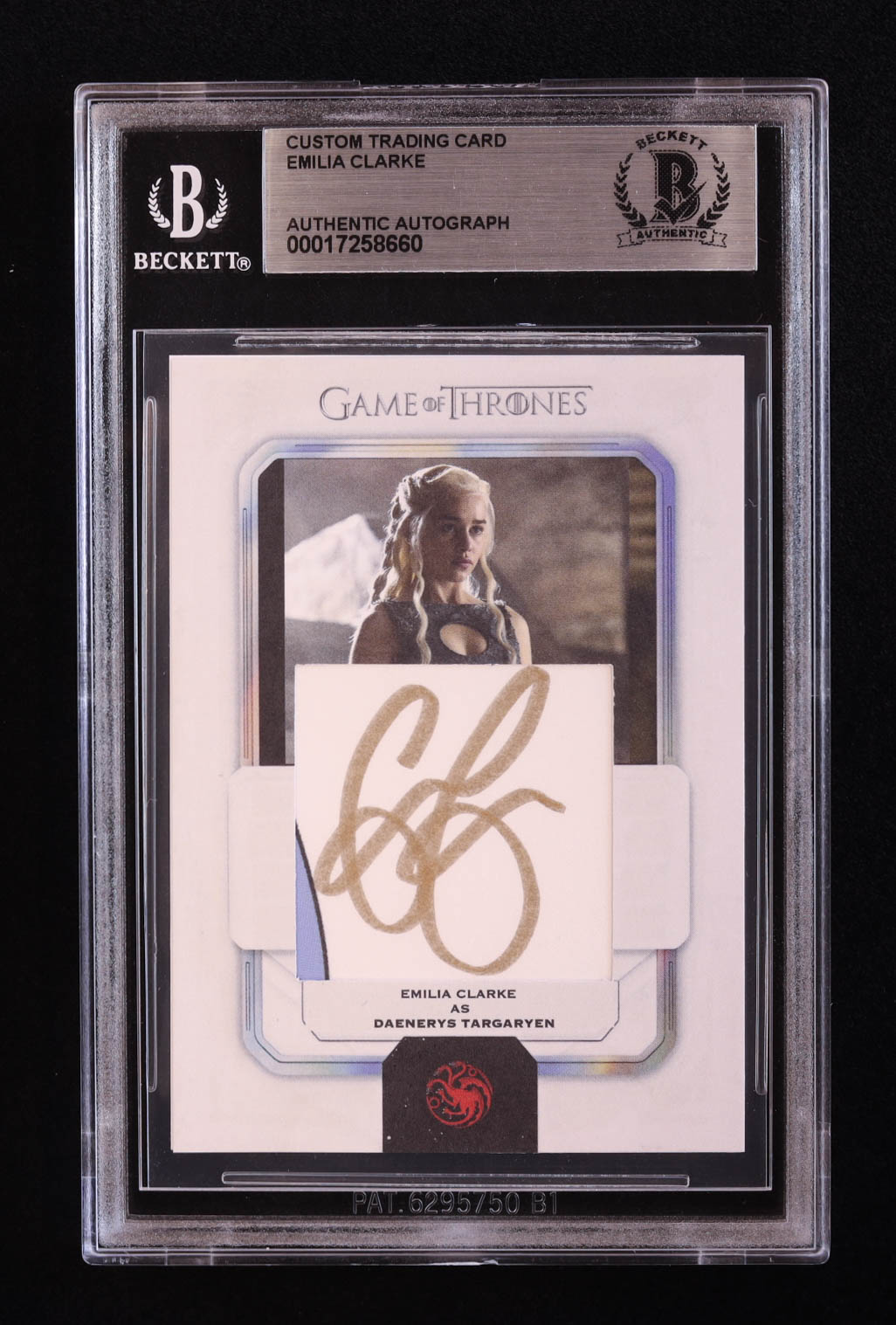 Emilia Clarke Signed "Game of Thrones" Custom Trading Card (BGS) at PristineAuction.com Emilia Clarke Signed "Game of Thrones" Custom Trading Card (BGS) at PristineAuction.com