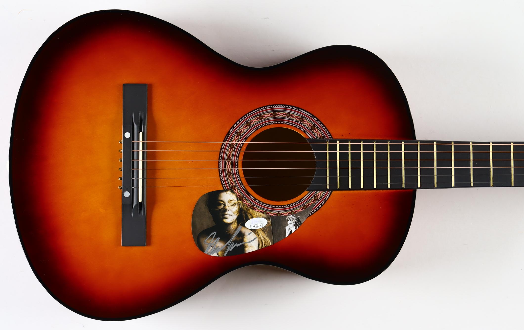 Shania Twain Guitar with Signed Custom Insert Pickguard (JSA) at PristineAuction.com Shania Twain Guitar with Signed Custom Insert Pickguard (JSA) at PristineAuction.com