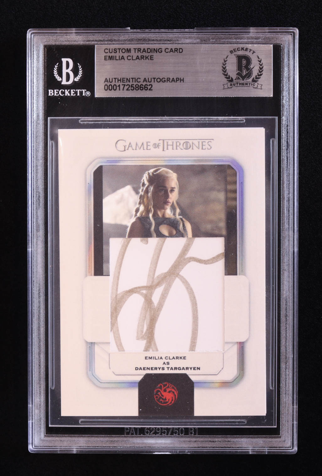 Emilia Clarke Signed "Game of Thrones" Custom Trading Card (BGS) at PristineAuction.com Emilia Clarke Signed "Game of Thrones" Custom Trading Card (BGS) at PristineAuction.com