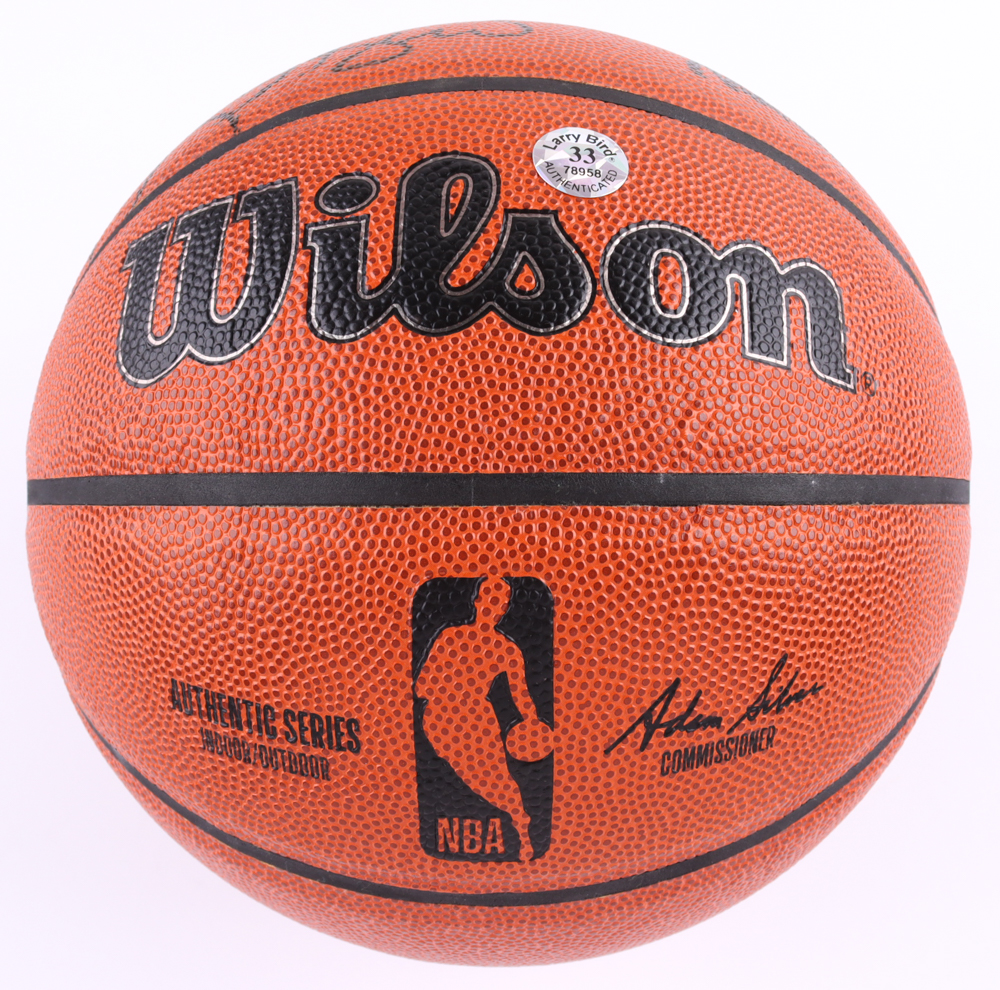 Larry Bird, Magic Johnson & Julius "Dr. J" Erving Signed NBA Basketball (Beckett & Bird) at PristineAuction.com Larry Bird, Magic Johnson & Julius "Dr. J" Erving Signed NBA Basketball (Beckett & Bird) at PristineAuction.com
