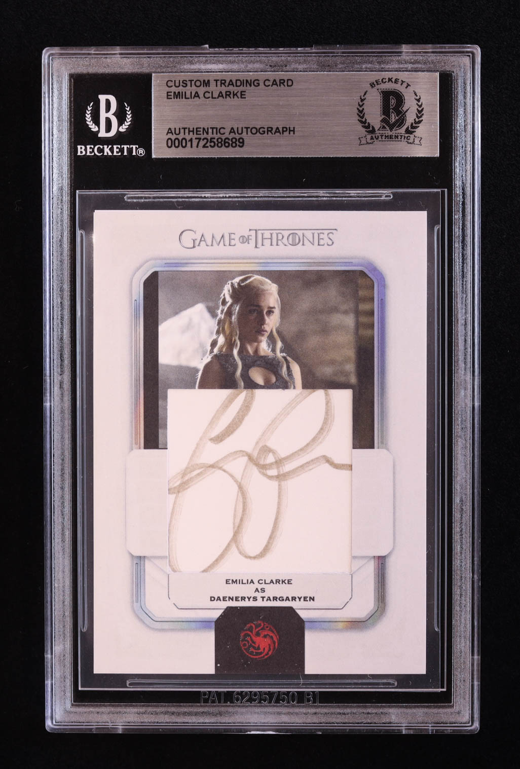 Emilia Clarke Signed "Game of Thrones" Custom Trading Card (BGS) at PristineAuction.com Emilia Clarke Signed "Game of Thrones" Custom Trading Card (BGS) at PristineAuction.com