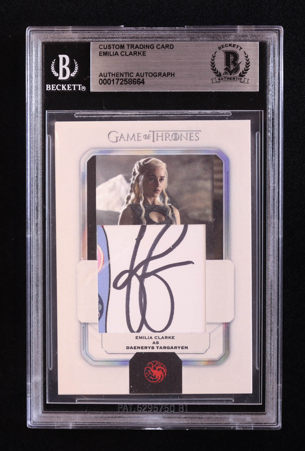 Emilia Clarke Signed "Game of Thrones" Custom Trading Card (BGS) at PristineAuction.com Emilia Clarke Signed "Game of Thrones" Custom Trading Card (BGS) at PristineAuction.com