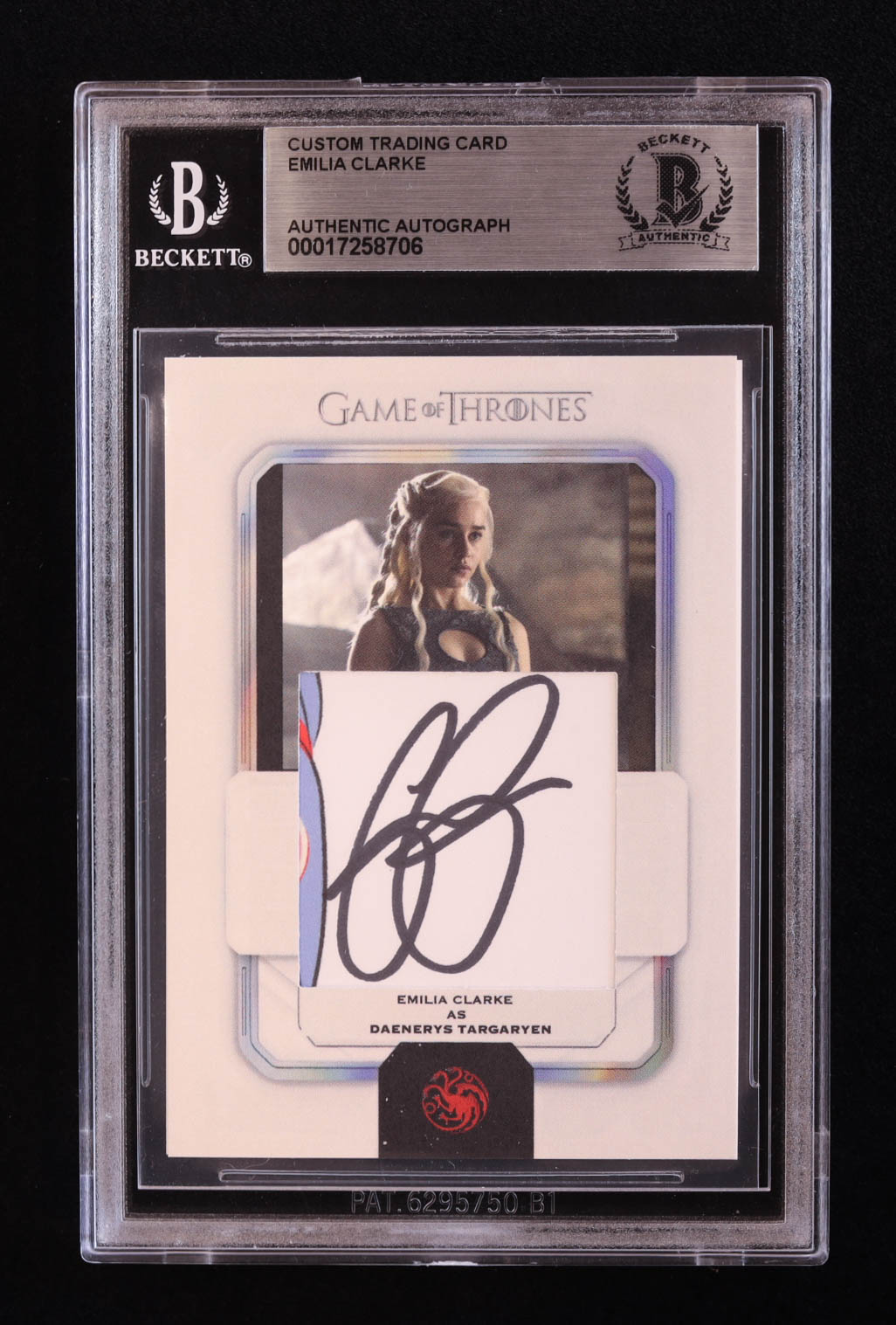 Emilia Clarke Signed "Game of Thrones" Custom Trading Card (BGS) at PristineAuction.com Emilia Clarke Signed "Game of Thrones" Custom Trading Card (BGS) at PristineAuction.com