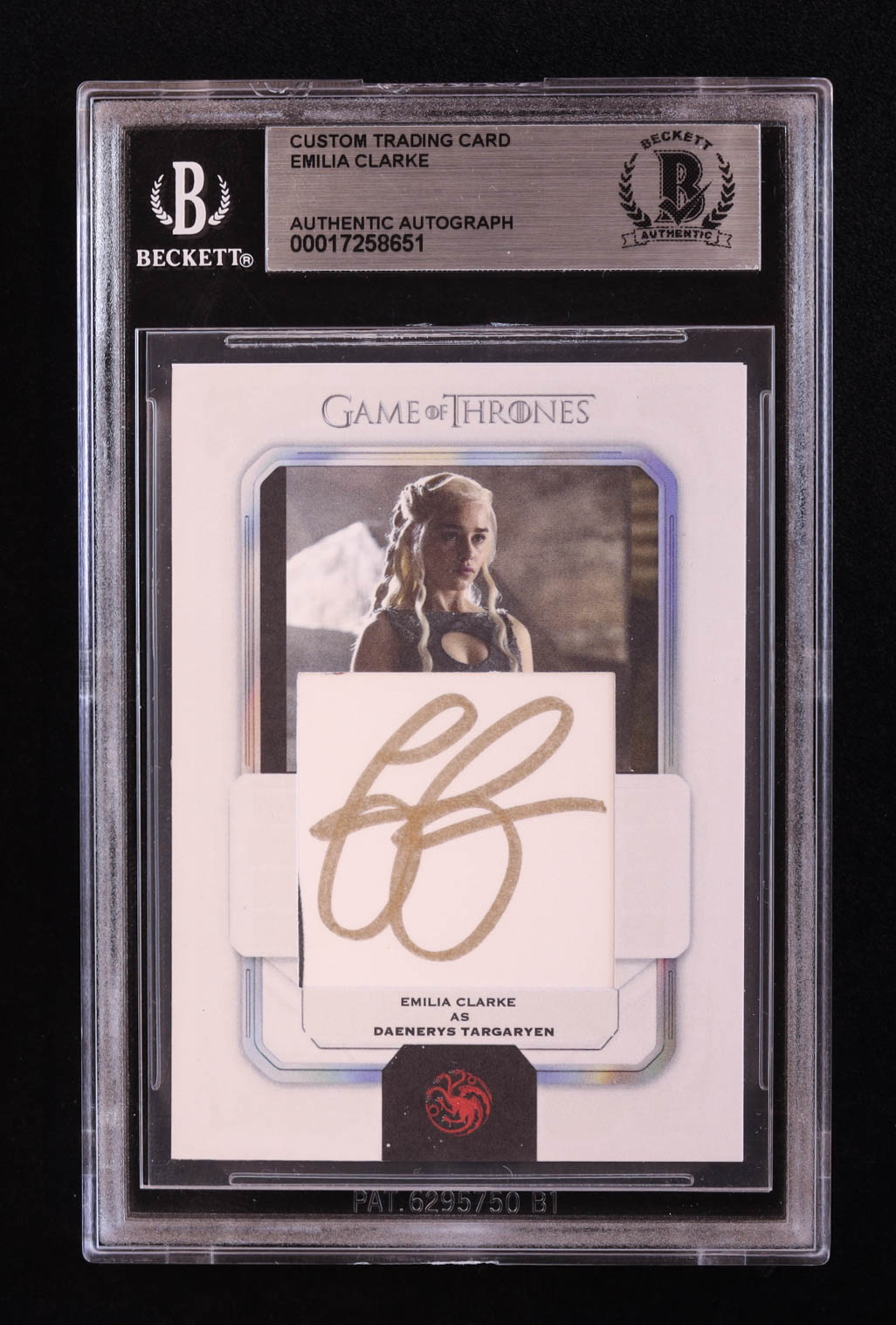 Emilia Clarke Signed "Game of Thrones" Custom Trading Card (BGS) at PristineAuction.com Emilia Clarke Signed "Game of Thrones" Custom Trading Card (BGS) at PristineAuction.com