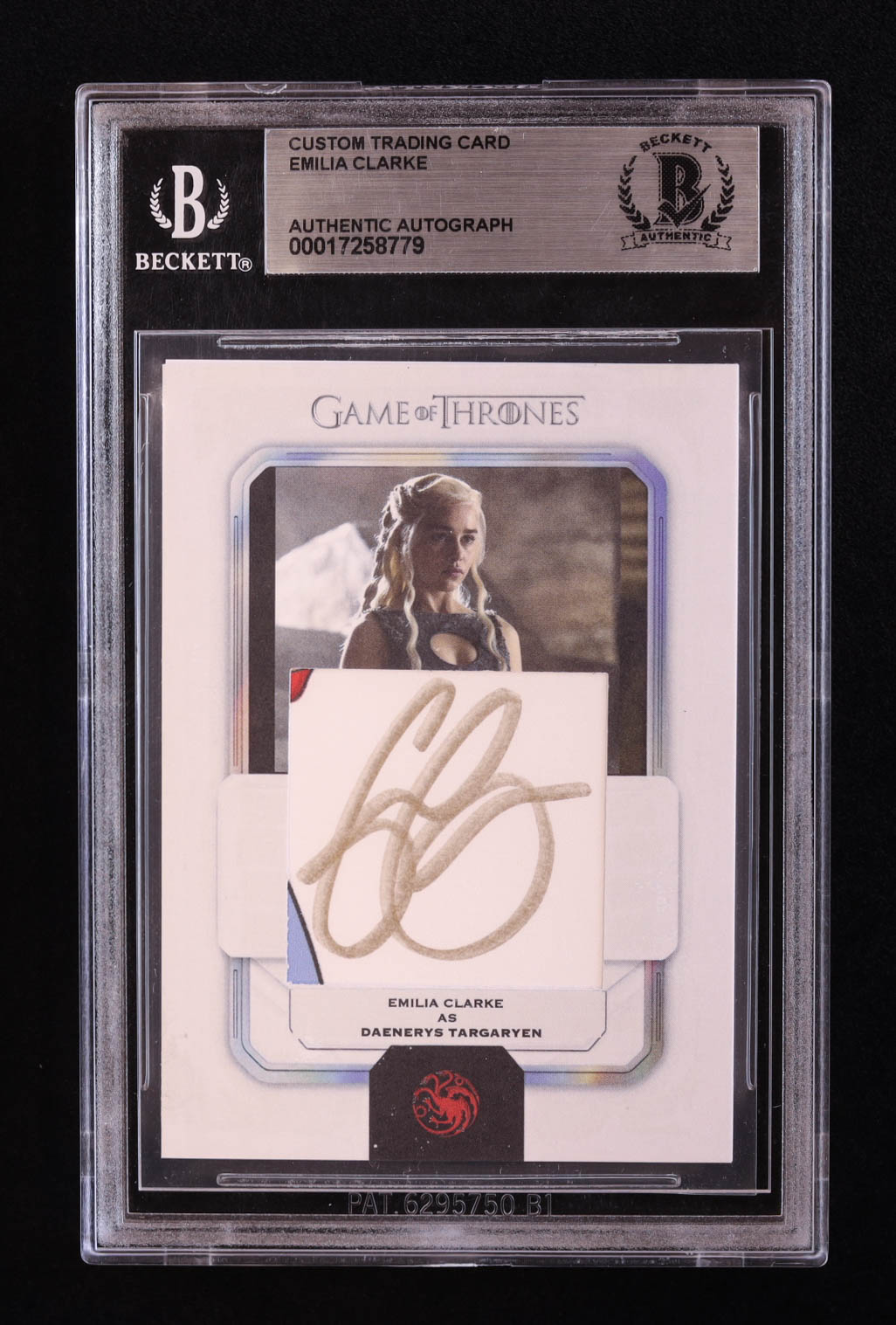 Emilia Clarke Signed "Game of Thrones" Custom Trading Card (BGS) at PristineAuction.com Emilia Clarke Signed "Game of Thrones" Custom Trading Card (BGS) at PristineAuction.com