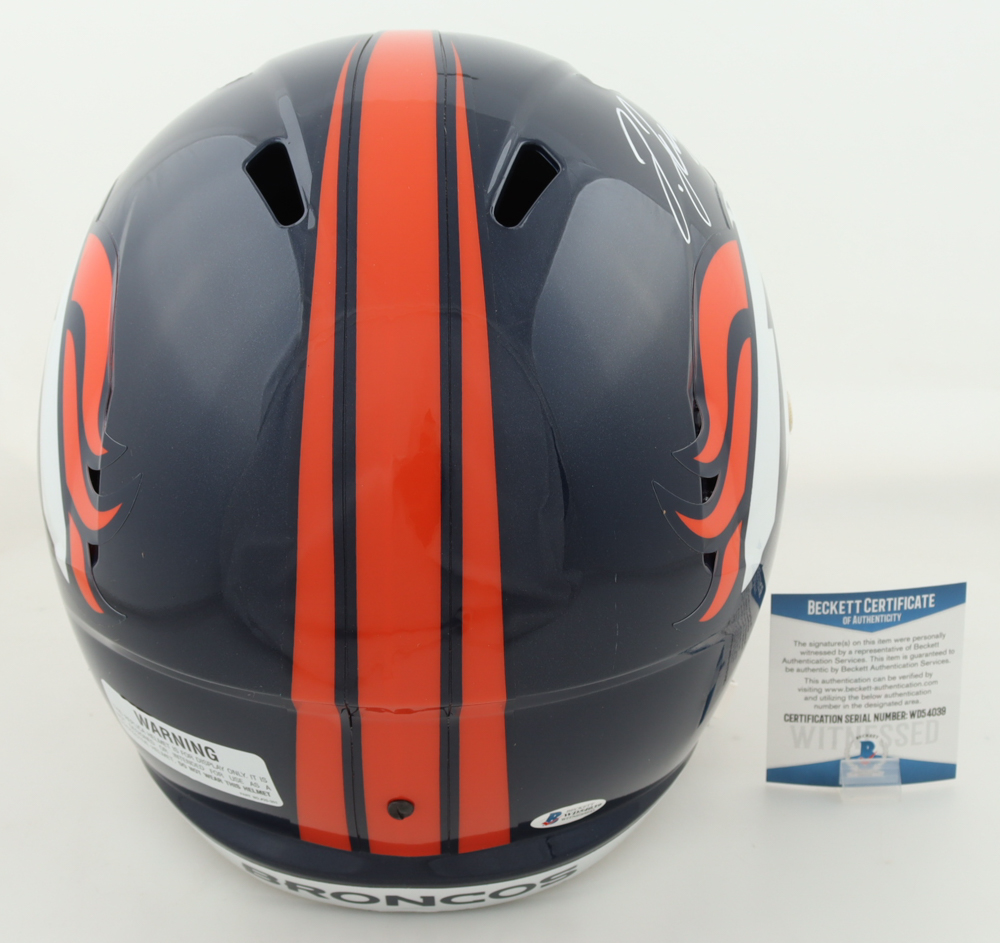 Jerry Jeudy Signed Broncos Full-Size Speed Helmet (Beckett) at PristineAuction.com Jerry Jeudy Signed Broncos Full-Size Speed Helmet (Beckett) at PristineAuction.com