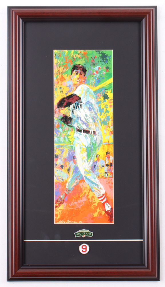 LeRoy Neiman's Ted Williams "The Splendid Splinter" Custom Framed Print Display with Ted Williams Retirement & 100 Years Fenway Park Pin at PristineAuction.com LeRoy Neiman's Ted Williams "The Splendid Splinter" Custom Framed Print Display with Ted Williams Retirement & 100 Years Fenway Park Pin at PristineAuction.com