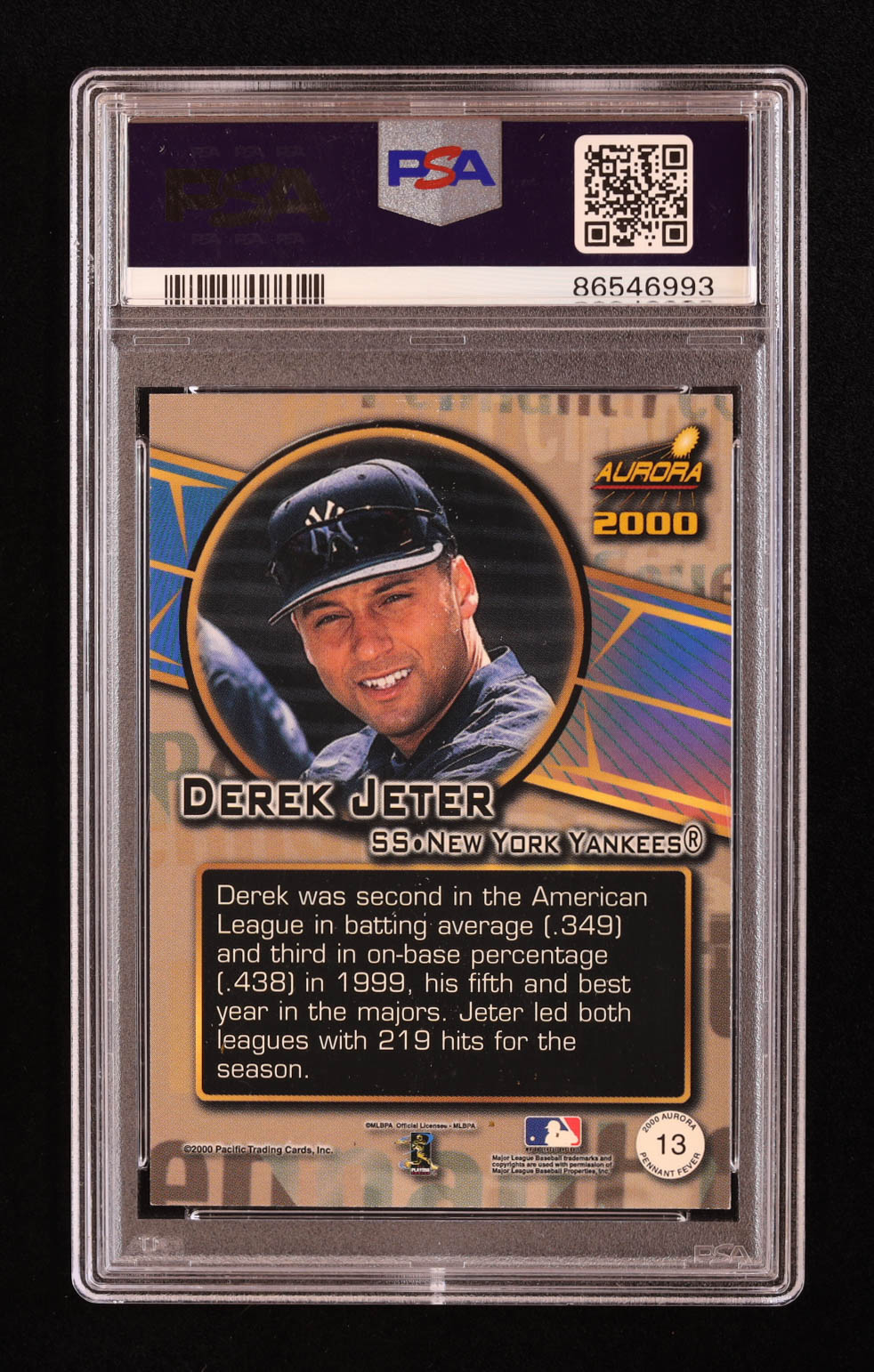 Derek Jeter 2000 Aurora Pennant Fever Copper #13 (PSA 8) at PristineAuction.com Derek Jeter 2000 Aurora Pennant Fever Copper #13 (PSA 8) at PristineAuction.com
