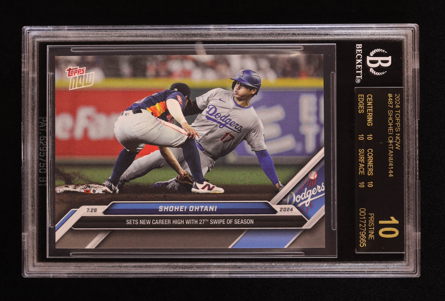 Shohei Ohtani 2024 Topps Now #487 (BGS 10 | Pristine Black Label) at PristineAuction.com Shohei Ohtani 2024 Topps Now #487 (BGS 10 | Pristine Black Label) at PristineAuction.com